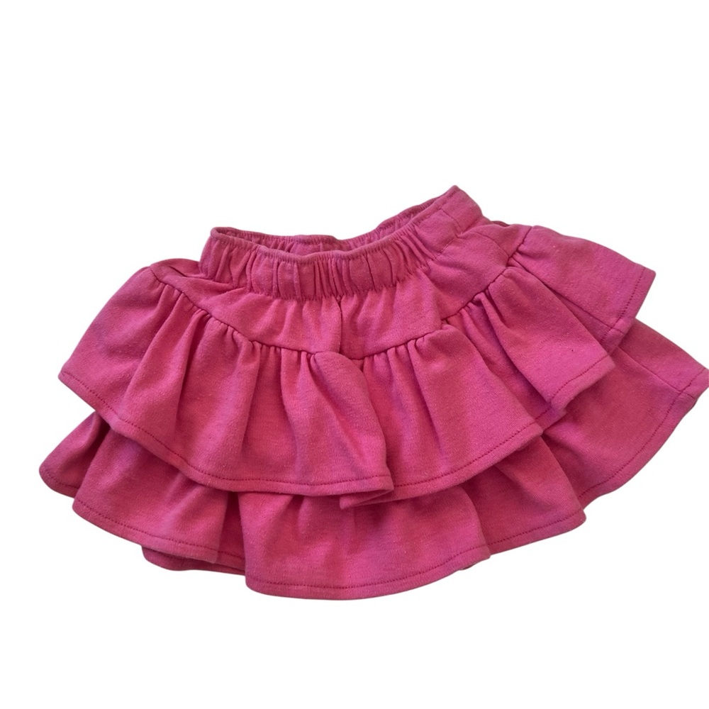 Vintage 80s Health-tex Toddler Girls Knit Tired Skirt Pink 3T